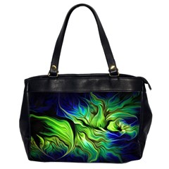 Fractal Art Pattern Abstract Fantasy Digital Oversize Office Handbag (2 Sides)