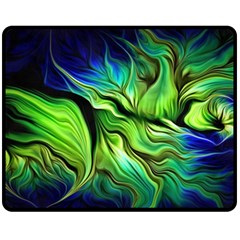 Fractal Art Pattern Abstract Fantasy Digital One Side Fleece Blanket (Medium)