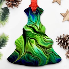 Fractal Art Pattern Abstract Fantasy Digital Christmas Tree Ornament (two Sides)