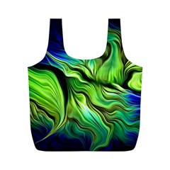 Fractal Art Pattern Abstract Fantasy Digital Full Print Recycle Bag (M)