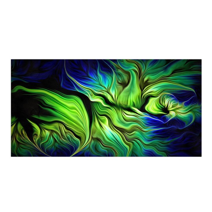 Fractal Art Pattern Abstract Fantasy Digital Satin Shawl 45  x 80 