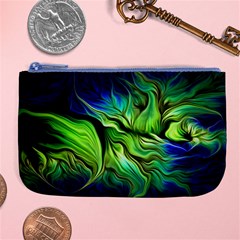 Fractal Art Pattern Abstract Fantasy Digital Large Coin Purse by Jancukart