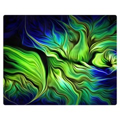 Fractal Art Pattern Abstract Fantasy Digital One Side Premium Plush Fleece Blanket (Medium)