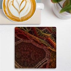 Fractal Pattern Geometric Pattern Uv Print Square Tile Coaster  by danenraven