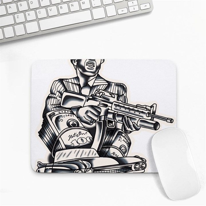 Scarface Movie Traditional Tattoo Small Mousepad