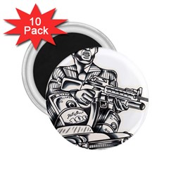 Scarface Movie Traditional Tattoo 2.25  Magnets (10 pack) 