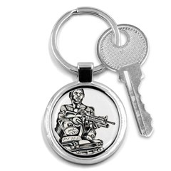 Scarface Movie Traditional Tattoo Key Chain (Round)