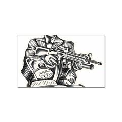 Scarface Movie Traditional Tattoo Sticker (rectangular)