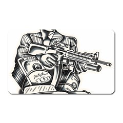 Scarface Movie Traditional Tattoo Magnet (rectangular) by tradlinestyle