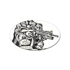 Scarface Movie Traditional Tattoo Sticker Oval (10 pack)