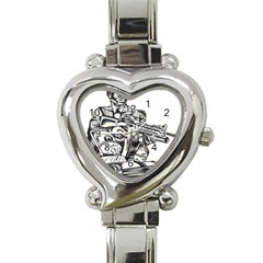 Scarface Movie Traditional Tattoo Heart Italian Charm Watch