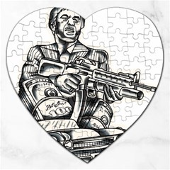 Scarface Movie Traditional Tattoo Jigsaw Puzzle (Heart)