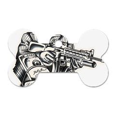 Scarface Movie Traditional Tattoo Dog Tag Bone (two Sides)