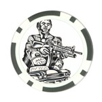 Scarface Movie Traditional Tattoo Poker Chip Card Guard Front