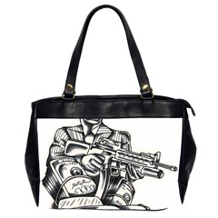 Scarface Movie Traditional Tattoo Oversize Office Handbag (2 Sides) by tradlinestyle