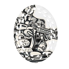 Scarface Movie Traditional Tattoo Ornament (Oval Filigree)