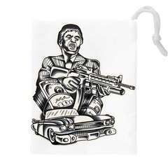 Scarface Movie Traditional Tattoo Drawstring Pouch (4xl) by tradlinestyle