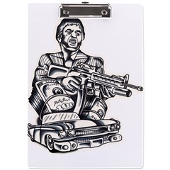 Scarface Movie Traditional Tattoo A4 Acrylic Clipboard