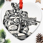 Scarface Movie Traditional Tattoo Ornament (Heart) Front