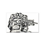 Scarface Movie Traditional Tattoo Sticker Rectangular (100 pack) Front