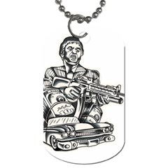 Scarface Movie Traditional Tattoo Dog Tag (two Sides) by tradlinestyle