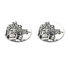 Scarface Movie Traditional Tattoo Cufflinks (oval)