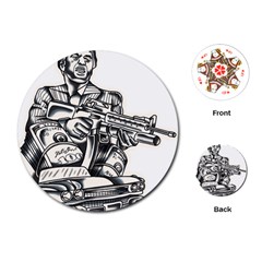 Scarface Movie Traditional Tattoo Playing Cards Single Design (round) by tradlinestyle