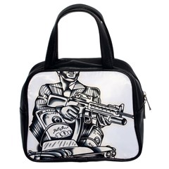 Scarface Movie Traditional Tattoo Classic Handbag (two Sides)