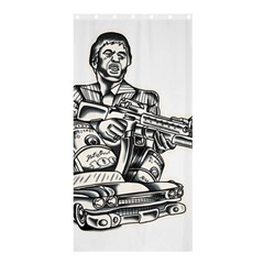 Scarface Movie Traditional Tattoo Shower Curtain 36  X 72  (stall) 