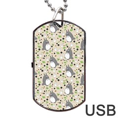 Pattern My Neighbor Totoro Dog Tag Usb Flash (one Side) by danenraven