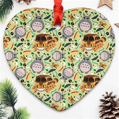 My Neighbor Totoro Pattern Ornament (heart) by danenraven