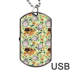 My Neighbor Totoro Pattern Dog Tag Usb Flash (one Side) by danenraven