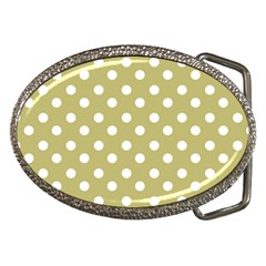 Lime Green Polka Dots Belt Buckles by GardenOfOphir