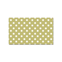 Lime Green Polka Dots Sticker Rectangular (100 Pack) by GardenOfOphir