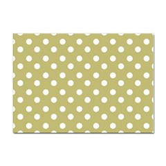 Lime Green Polka Dots Sticker A4 (10 Pack) by GardenOfOphir