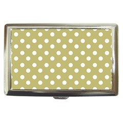 Lime Green Polka Dots Cigarette Money Case by GardenOfOphir