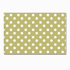 Lime Green Polka Dots Postcard 4 x 6  (pkg Of 10) by GardenOfOphir