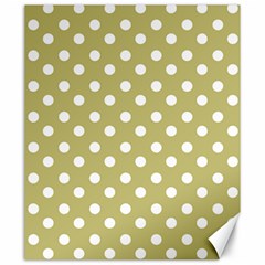 Lime Green Polka Dots Canvas 20  X 24  by GardenOfOphir