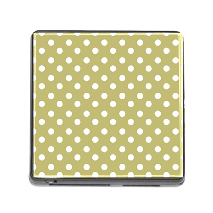 Lime Green Polka Dots Memory Card Reader (Square 5 Slot)