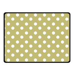 Lime Green Polka Dots One Side Fleece Blanket (small) by GardenOfOphir