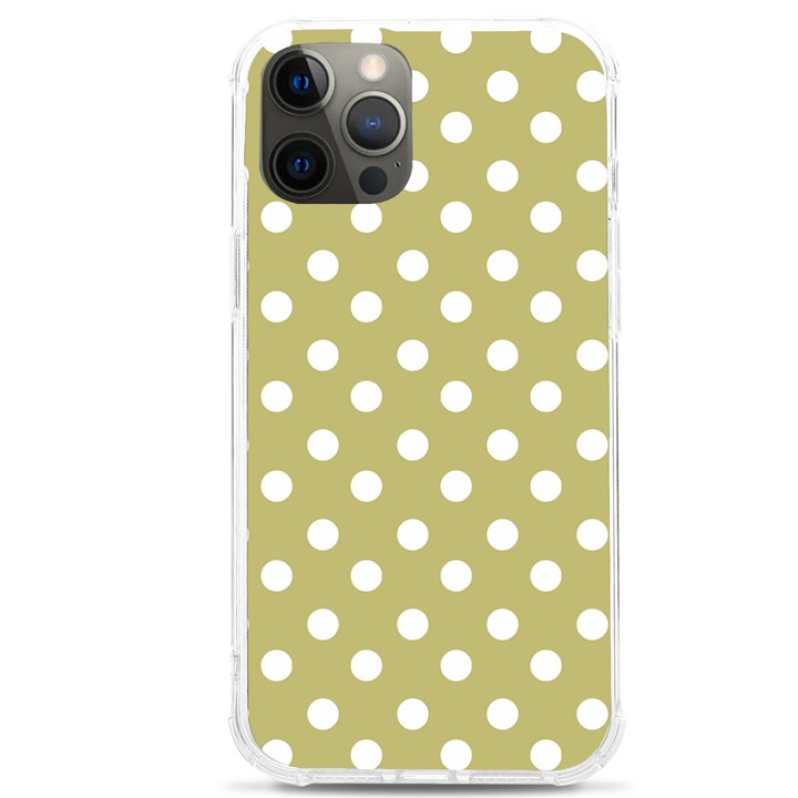 Lime Green Polka Dots iPhone 12 Pro max TPU UV Print Case