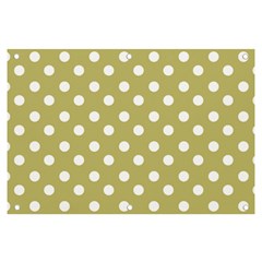 Lime Green Polka Dots Banner And Sign 6  X 4  by GardenOfOphir