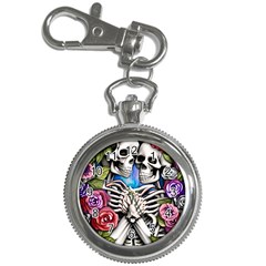 Floral Skeletons Key Chain Watches by GardenOfOphir