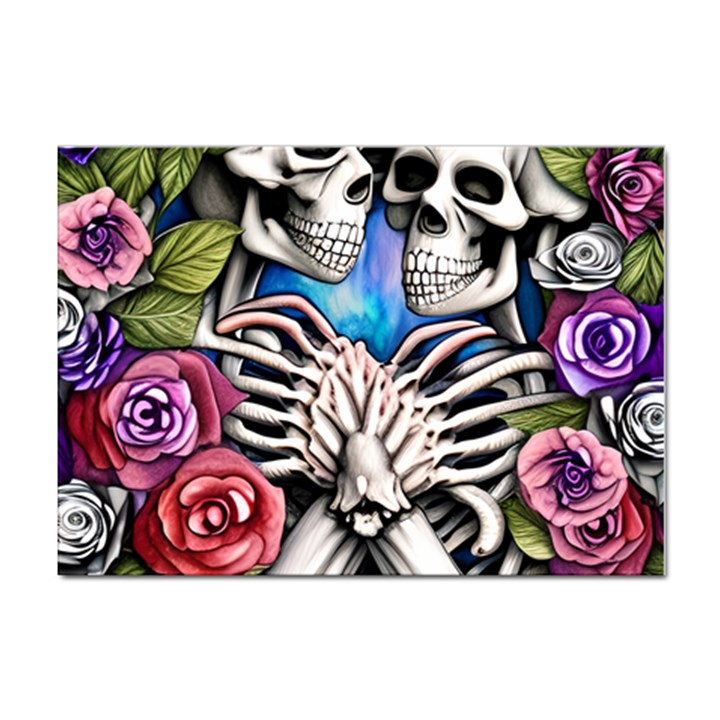 Floral Skeletons Sticker A4 (10 pack)