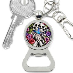 Floral Skeletons Bottle Opener Key Chain by GardenOfOphir