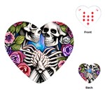 Floral Skeletons Playing Cards Single Design (Heart) Front