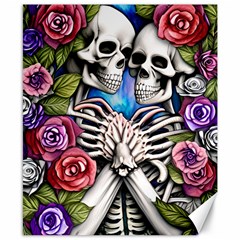 Floral Skeletons Canvas 8  X 10  by GardenOfOphir