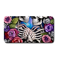 Floral Skeletons Medium Bar Mat by GardenOfOphir