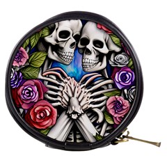 Floral Skeletons Mini Makeup Bag by GardenOfOphir