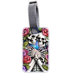 Floral Skeletons Luggage Tag (two Sides) by GardenOfOphir